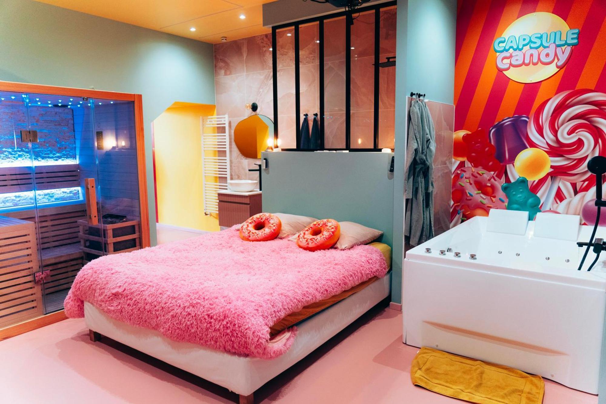 Capsule Bonbon - Balneo - Sauna - Billard - Nintendo Switch Douai Exterior foto